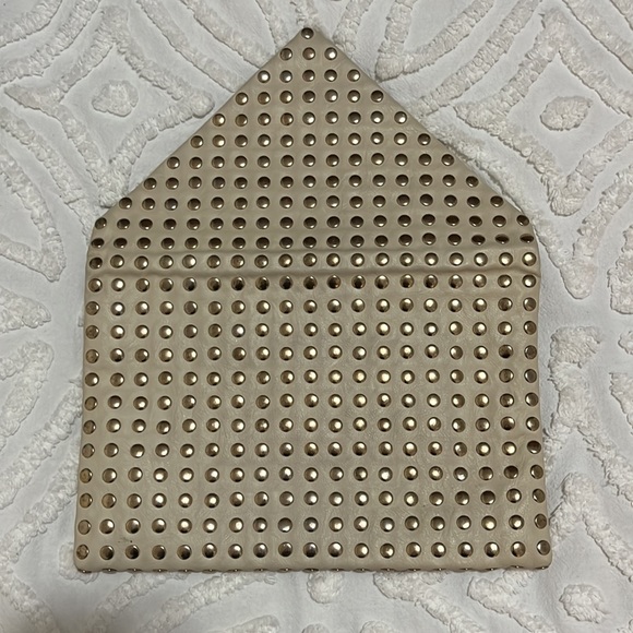 Zara Cream Clutch with Metal Studs - Picture 4 of 11